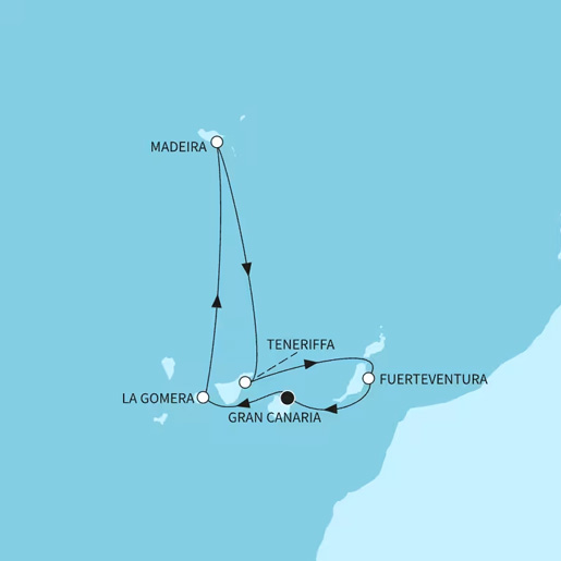 7 Nächte - Kanaren mit Madeira - ab/bis Las Palmas