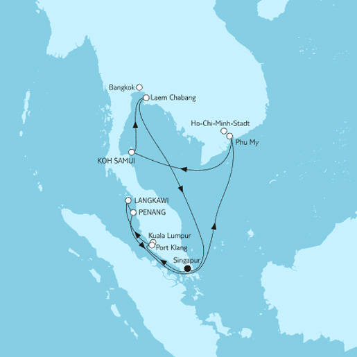 14 Nächte Asien mit Singapur