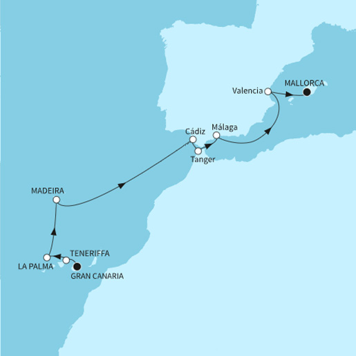 11 Nächte Gran Canaria bis Mallorca