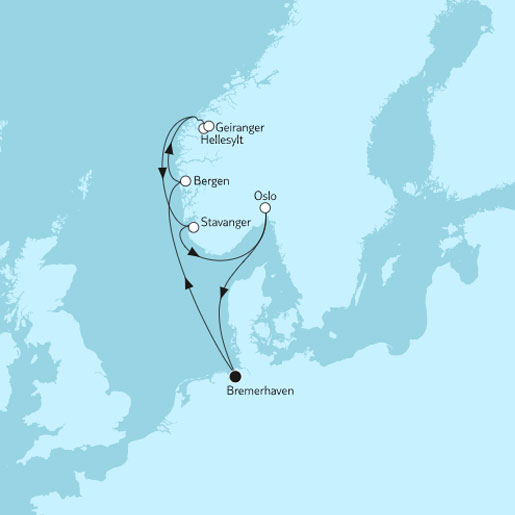 8 Nächte Norwegen mit Geirangerfjord